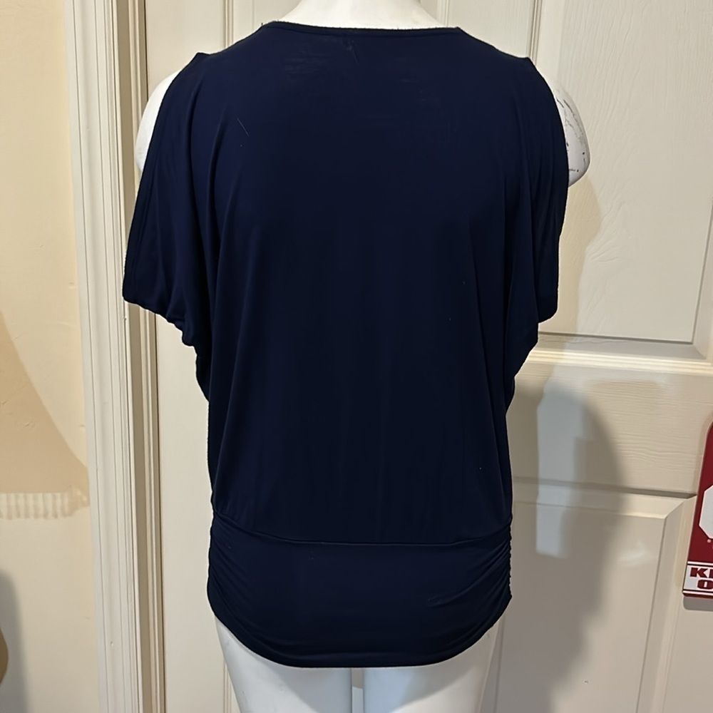 Storm Navy Ruched waist top. Small - Picture 4 of 8